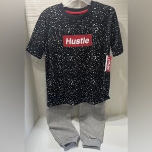 Prime Threads~Hustle~Graphic Tee Set - Boys 10/12 New With Tags
